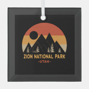 Zion National Park Glass Tree Decoration