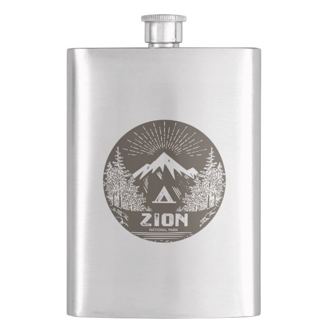 Zion National Park Hip Flask (Front)