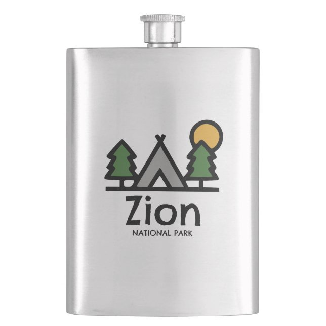 Zion National Park Hip Flask (Front)