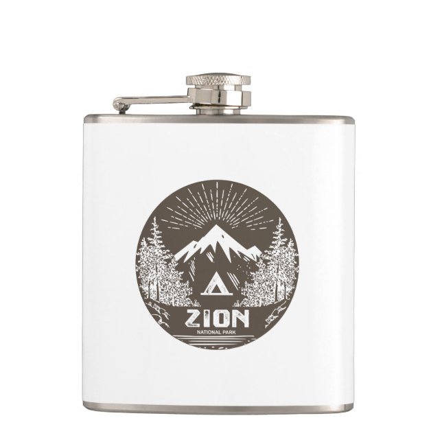 Zion National Park Hip Flask (Front)