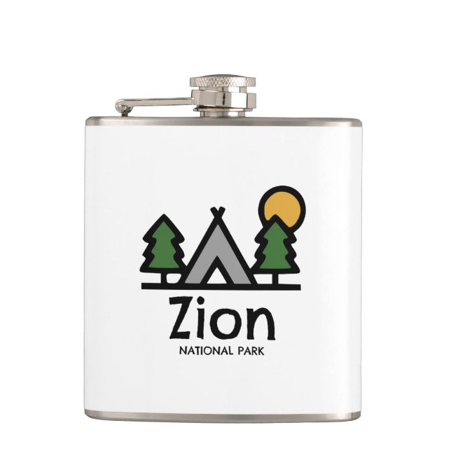 Zion National Park Hip Flask (Front)