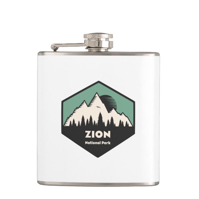 Zion National Park Hip Flask (Front)