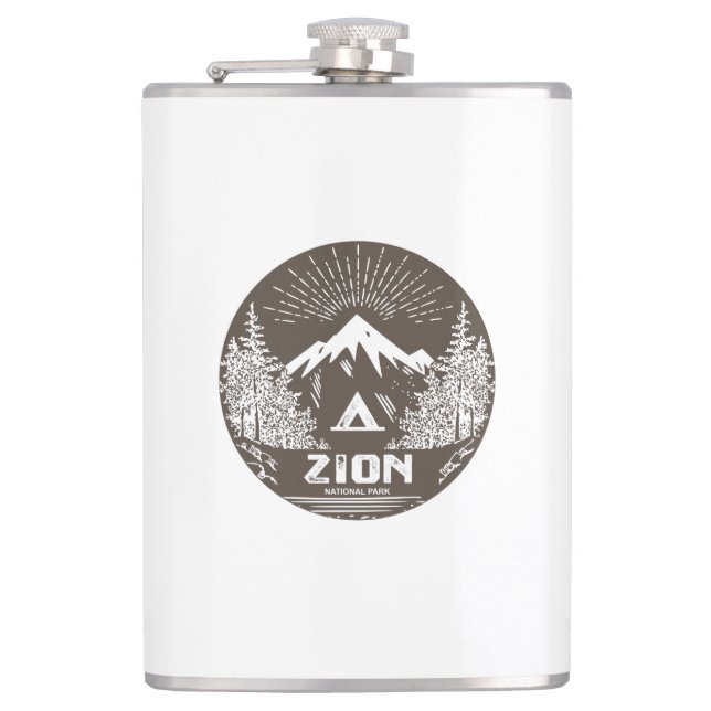 Zion National Park Hip Flask (Front)