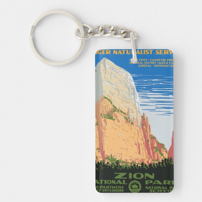Zion National Park Key Ring (Front)