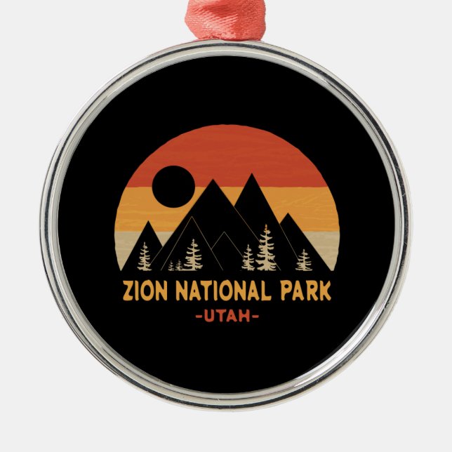 Zion National Park Metal Tree Decoration (Front)