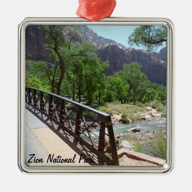 Zion National Park Metal Tree Decoration (Front)