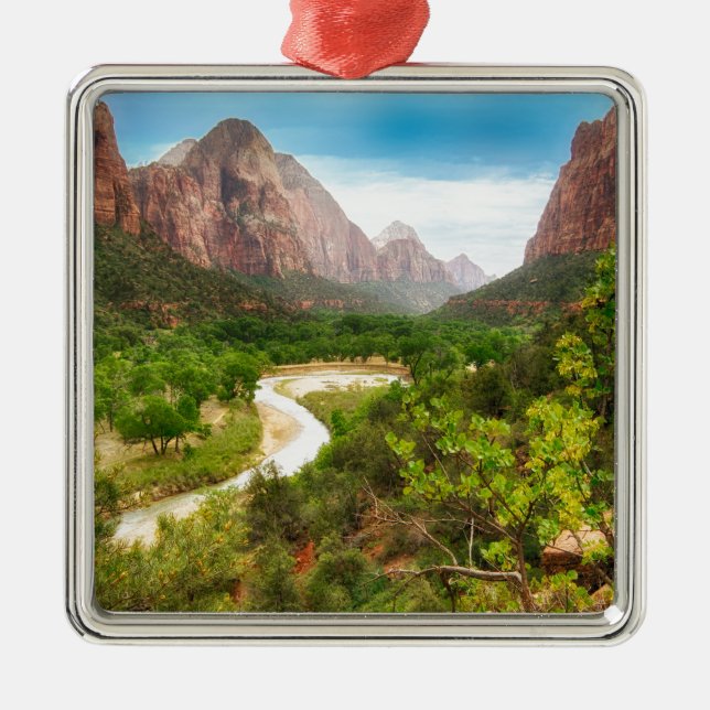 Zion National Park Metal Tree Decoration (Front)
