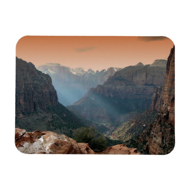 Zion National Park Mountains Landscape Magnet (Horizontal)