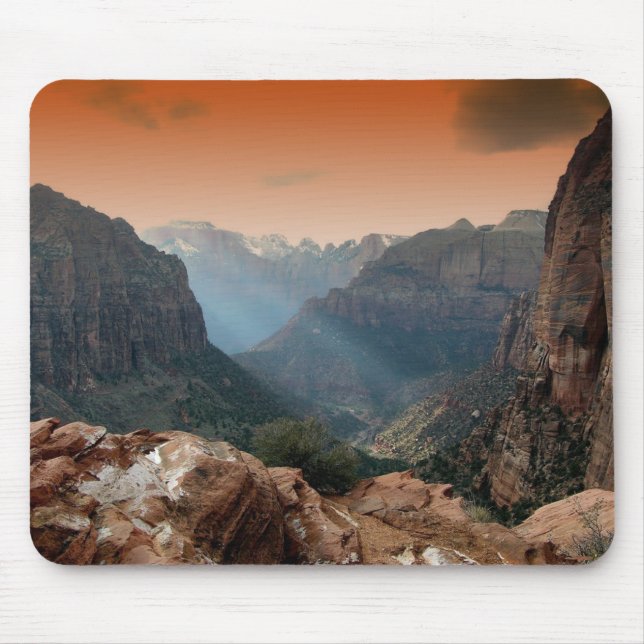 Zion National Park Mountains Landscape Mouse Mat (Front)