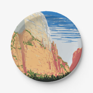 Zion National Park Paper Plate