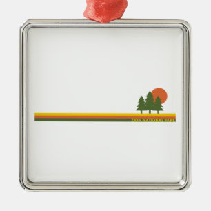 Zion National Park Pine Trees Sun Metal Tree Decoration