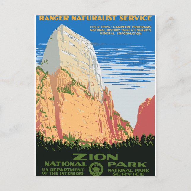 Zion National Park Postcard (Front)