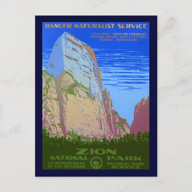 Zion National Park Postcard (Front)
