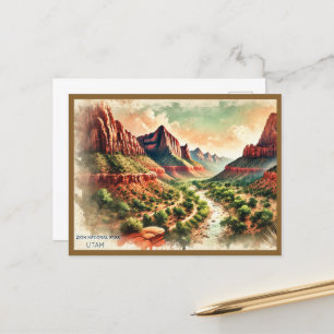 zion national park postcards