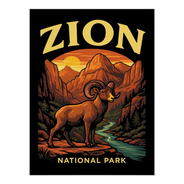 Zion National Park Poster (Front)