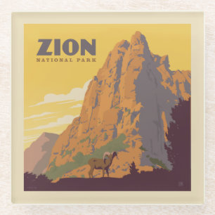 Zion National Park   Ram Glass Coaster
