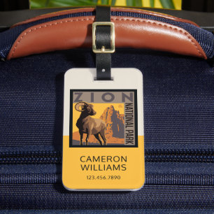 Zion National Park   Ram Luggage Tag