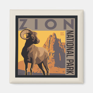 Zion National Park   Ram Magnet