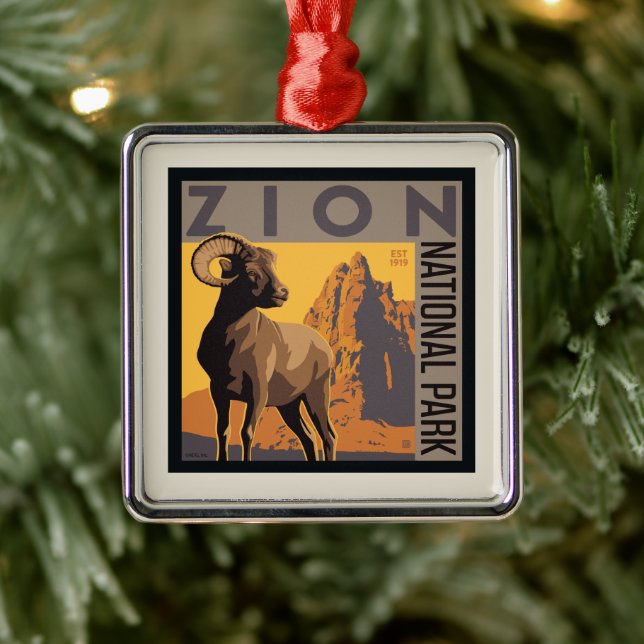 Zion National Park | Ram Metal Tree Decoration (Tree)