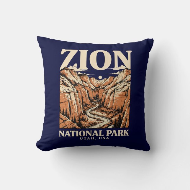 Zion National Park Red Cliffs Cushion (Front)