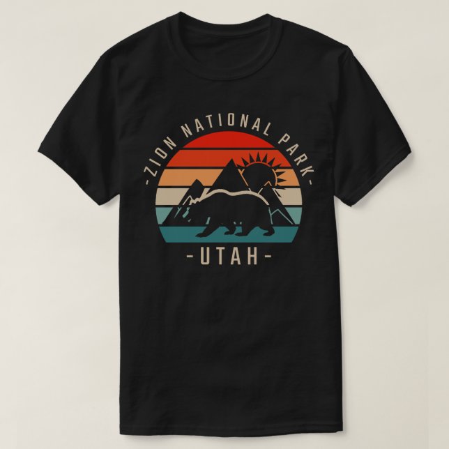 Zion National Park Retro 1 T-Shirt (Design Front)