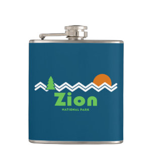 Zion National Park Retro Hip Flask