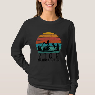 Zion National Park Retro Sunset Hiking Adventure T-Shirt