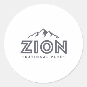 Zion National Park Shirt Utah Mountain Women Men K Classic Round Sticker