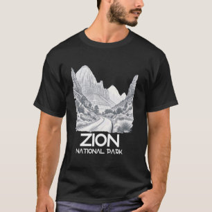 Zion National Park Souvenir Utah Art Illustration T-Shirt