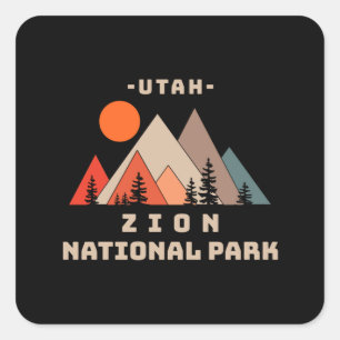 Zion National Park Square Sticker
