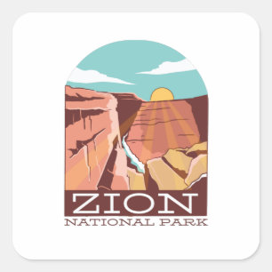 Zion National Park Square Sticker