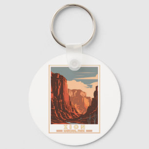 Zion National Park Sticker  Key Ring