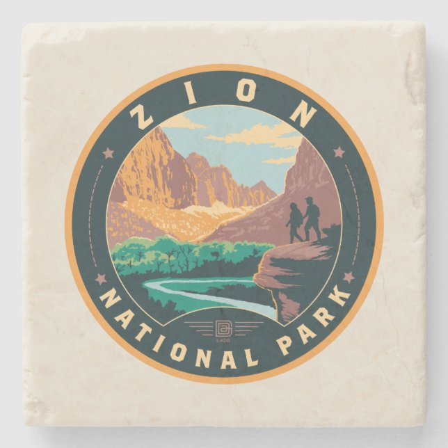 Zion National Park Stone Coaster (Front)