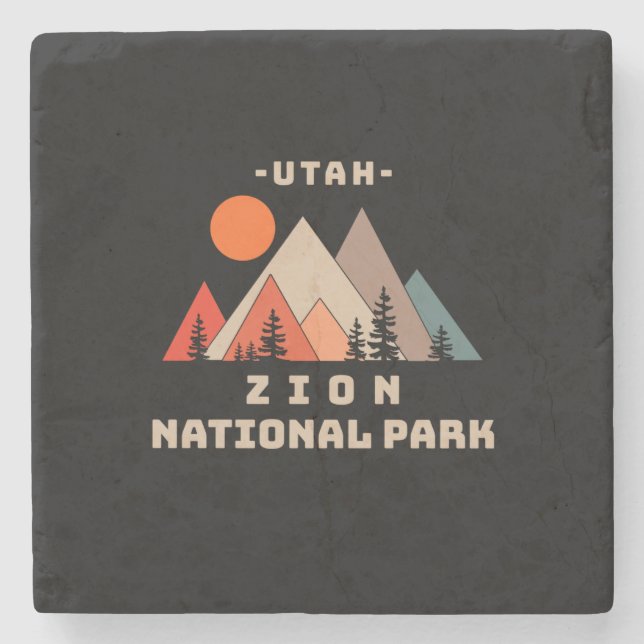 Zion National Park Stone Coaster (Front)