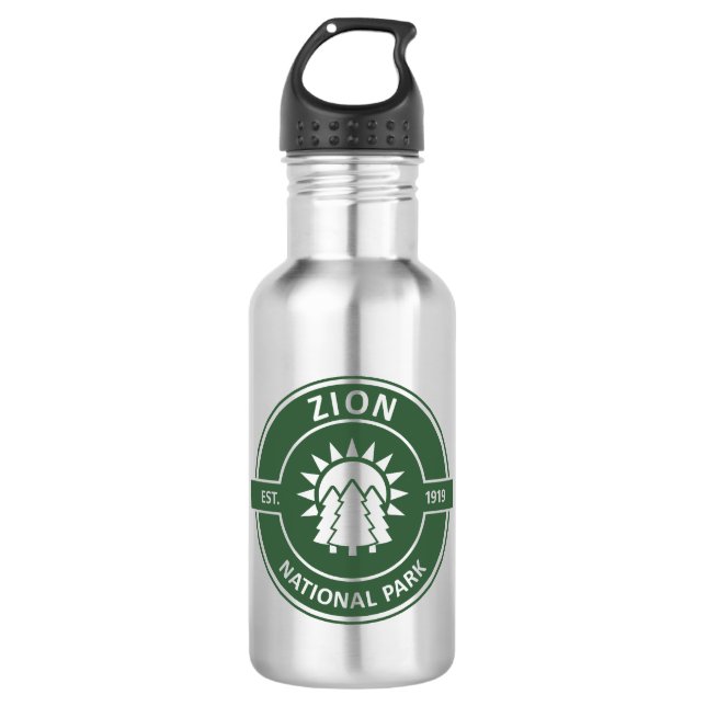 Zion National Park Sun Trees 532 Ml Water Bottle (Front)