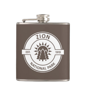 Zion National Park Sun Trees Hip Flask