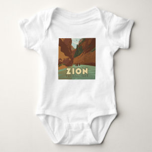 Zion National Park   The Narrows Baby Bodysuit