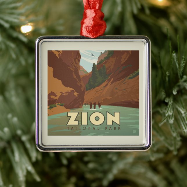 Zion National Park | The Narrows Metal Tree Decoration (Tree)