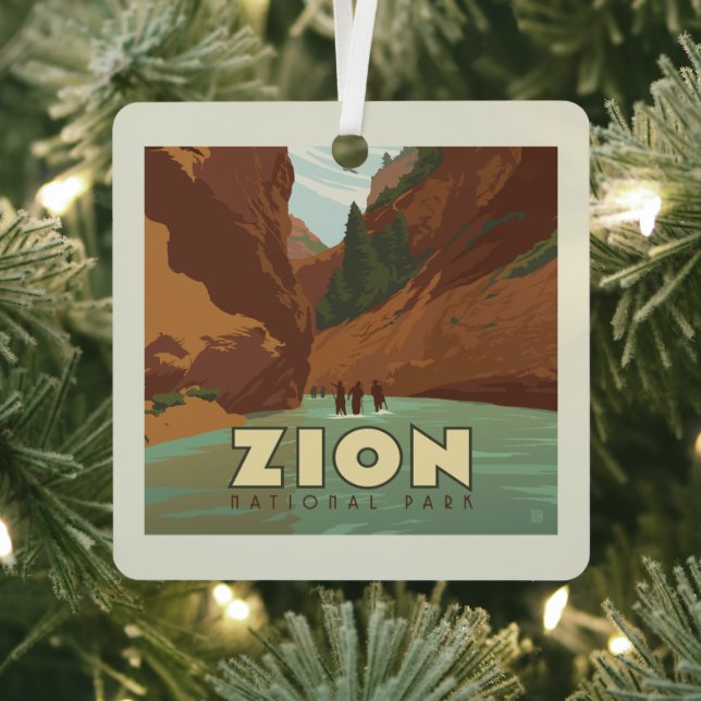 Zion National Park | The Narrows Metal Tree Decoration (Insitu)