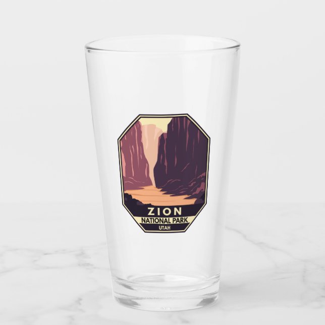 Zion National Park The Narrows Retro Glass (Front)