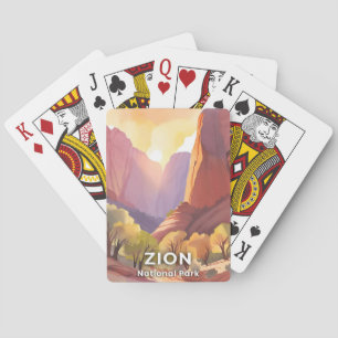 Zion National Park   Travel Watercolor Playing Cards