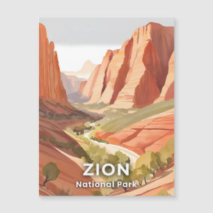 Zion National Park   Travel Watercolor Valley Card