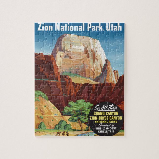 Zion National Park,Utah America Travel Jigsaw Puzzle (Vertical)