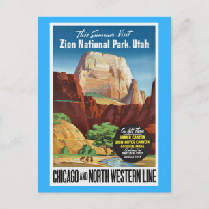 Zion National Park,Utah America Travel Postcard