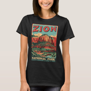 Zion National Park Utah Angels Landing Vintage Hik T-Shirt