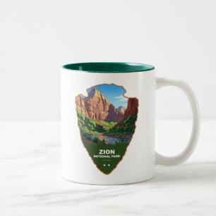 Zion National Park Utah Arrowhead Two-Tone Coffee Mug