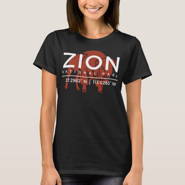 Zion National Park Utah Gifts Souvenir UT T-Shirt (Front)