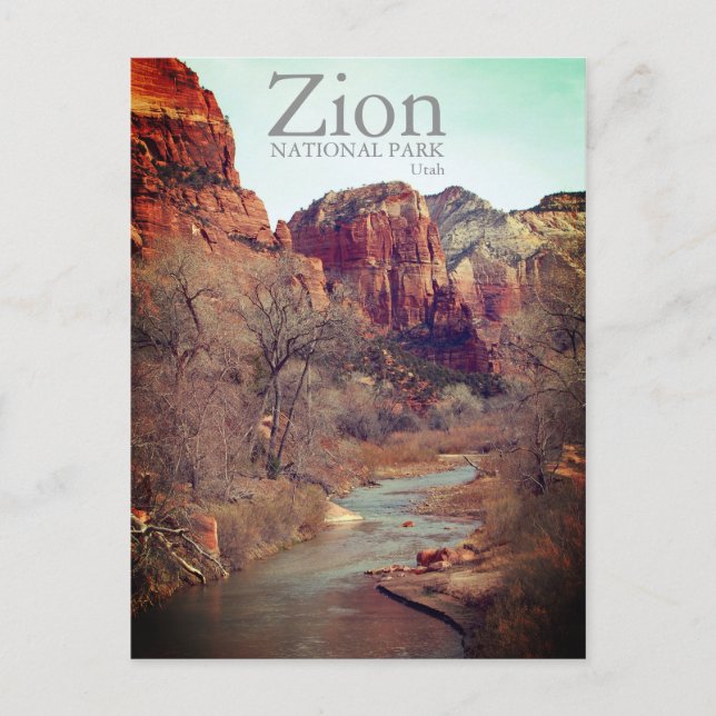 Zion National Park Utah Landscape Postcard (Front)
