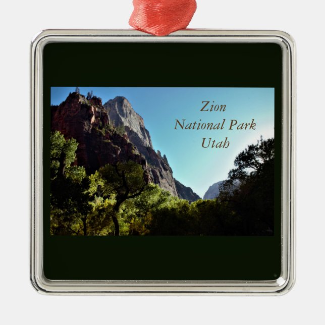 Zion National Park Utah Metal Tree Decoration (Front)