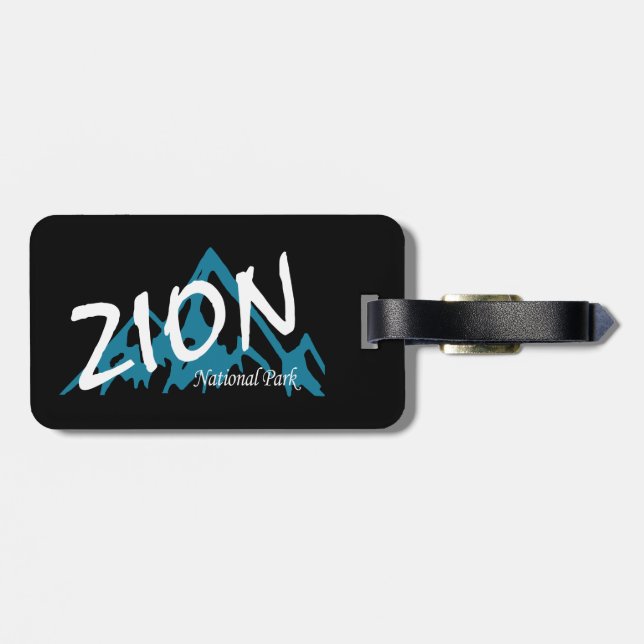 Zion National Park Utah Mountains Luggage Tag (Back Horizontal)